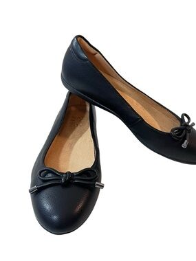 Naturalizer Vivienne Bow Slip On Flats Loafers Womens New W/O Box Black